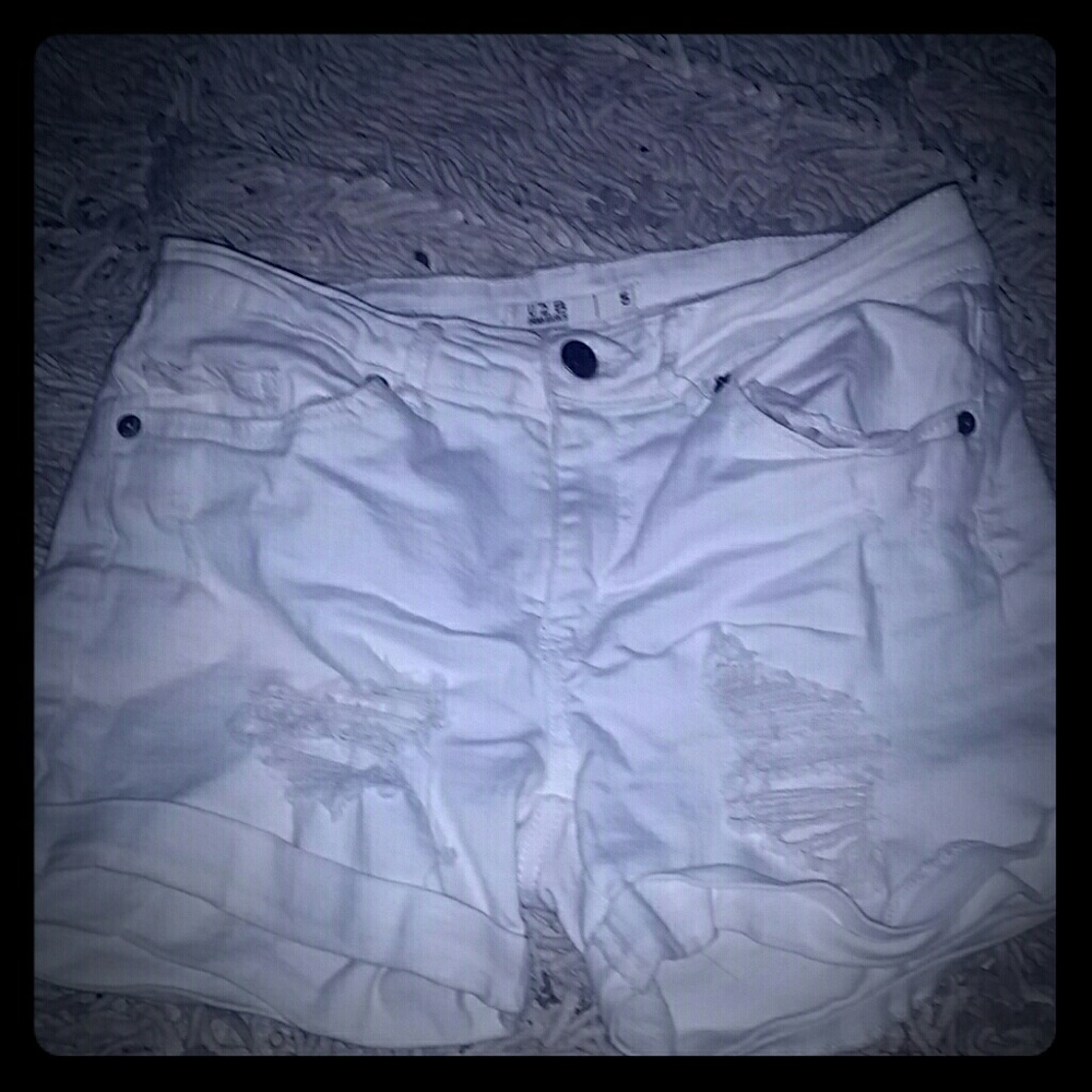 White ripped jeans